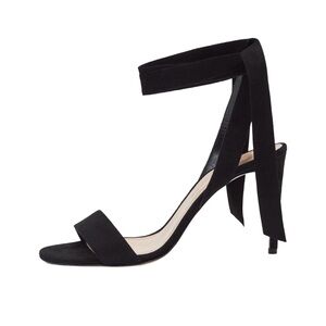 Club Monaco Black Suede Corla Strap Ankle Tie Sandal Size US 7-7.5 EU 37.5 NIB